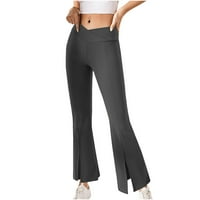MRAT Lounge hlače žene pune duljine joga hlače dame čvrste boje visokog struka Sportska fitness joga široka nogava