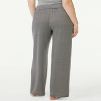 Široke hlače od pidžame od pletiva od donjeg dijela do donjeg dijela za žene, veličine od donjeg dijela do 3 inča