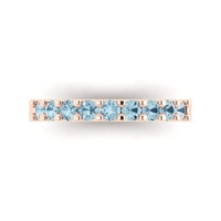 Dijamant okruglog reza s imitacijom plavog dijamanta od ružičastog zlata 14k 10.5