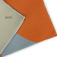 5-inčni okrugli tepih od Šenila, savršeno narančasti