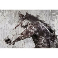 Marmont Hill konj od čelične prašine Irene Orlove, slika-gravura na omotanom platnu