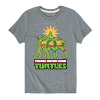 Tinejdžerski mutant Ninja kornjače - visoka pet - grafička majica s kratkim rukavima za kratke rukave