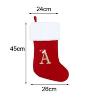 Sunsunrise božićna čarapa nordijsko pismo ispis izvrsna izrada abeceda Pisma Božićna čarapa za dom