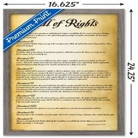 Sjedinjene Američke Države - plakat na zidu s Billom o pravima, 14.725 22.375