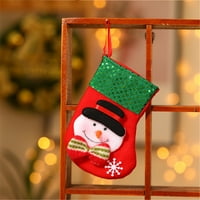 Torba za slatkiše božićna stereo torba božićne čarape poklon čarape poklon Retro Ukrasi i vješalice za vintage