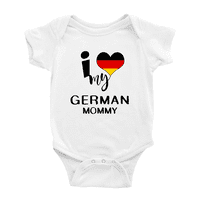 Srce moja njemačka mama Njemačka voli zastavu bebu s jednim dijelom dječje bodice