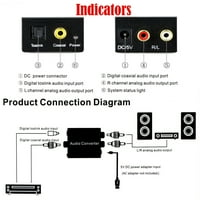 Digitalni audio Izvlakač za odabir pretvarač za odabir + u analogni audio pretvarač za odabir adapter s optičkim