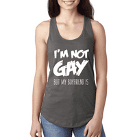 Wild Bobby, nisam gay, ali moj dečko je LGBT Pride Ladies Racerback Tank Top