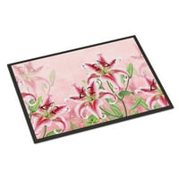 Carolines Treasures BB7446JMAT Tepih za kuće ili ulice Pink Lillies 24x36, 36 L 24 W, višebojne