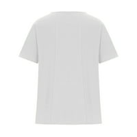 Ženske ljetne platnene majice rasprodaja u A-listeru Plus-size ženske ljetne slatke lanene košulje s printom suncokreta