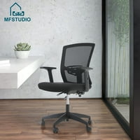 Studio ergonomska mreža uredska stola stolica podesiva visina visina odmor lumbalne potpore, stupnjevi swval visokih