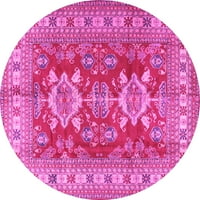 Tradicionalni unutarnji tepisi u geometrijskoj ružičastoj boji, promjera 6 inča