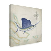 Zaštitni znak likovna umjetnost 'Sailfish Map II' platno umjetnost Ricka Novaka