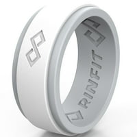 Silikonski prstenovi za žene i muškarce-upareni setovi, gumeni vjenčani prstenovi u sivoj, bijeloj i tirkiznoj