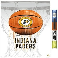 Zidni plakat Indiana Pacersa-Košarka s kapljicama, 22.375 34