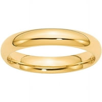 Prvokatni zaručnički prsten od žutog zlata udobno pristajanje
