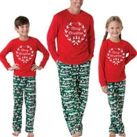 Božićni obiteljski pidžama Set za odrasle muškarce i žene dječja odjeća za spavanje s božićnim printom komplet
