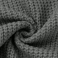 Pulover s pletenim odjećom Pulover Čvrsti džemper s dugim rukavima labavi džemper za pletenje
