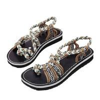 OAVQHLG3B Ljetne dame flip-flops ravne pete boemske rimske sandale casual flip flops ženske cipele