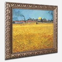 Zaštitni znak mumbo Ljetna večer, 1888 ulje na platnu Vincenta Van Gogha, Zlatni ukrašeni okvir