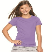 Jednobojne majice za djevojčice s kratkim rukavima, pamuk, pamuk, ružičasta