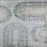 Tepisi od svijetlog kositra apstraktni Vintage bijeli tepih, 8 '0 910 ' 0
