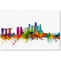 Zaštitni znak likovna umjetnost '' Singapur Skyline '' Michael Tompsett 30 47 Canvas Art