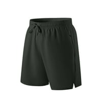 Muške široke ravne kratke hlače za plažu s popustom za ljeto modne jednobojne udobne kratke hlače s džepom s patentnim