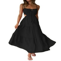 $ 2 / Ljetne casual duge haljine za žene Bez rukava Bez rukava s otvorenim leđima, modna večernja haljina Sling