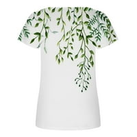 Ženski vrhovi, pametne Ležerne ljetne košulje kratkih rukava s četvrtastim dekolteom i printom tratinčice, lepršava