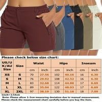 2 / ženske Ležerne ljetne kratke hlače, jednobojne kratke bermudske hlače s elastičnim strukom, sportske kratke