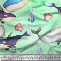 Modalna satenska tkanina U obliku školjke i kitove ribe u širini dvorišta