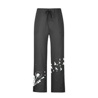 Muške hlače na rasprodaji, duge široke hlače s elastičnim strukom, džepom na vezanje, tiskane hlače za muške modele,