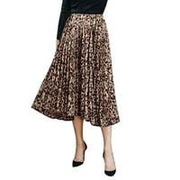 Modne žene šifon labavi leopard tiskana večernja zabava slojevita naplaćena suknja napomena kupite jednu ili dvije