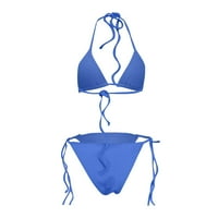 HHei_K Ženski casual однотонный odvojeno kupaći kostim bikini boje Tjestenine od valovite tkanine velike veličine 