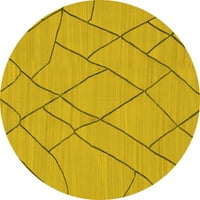 Tvrtka alt strojno pere okrugle obične žute moderne unutarnje prostirke, 4' okrugle