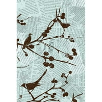 Stimson, Diana Black uokvirena suvremena muzejska umjetnička gravura pod nazivom ptičje grane, M