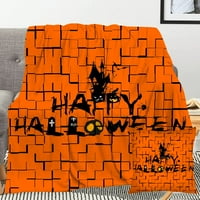 Noć vještica ukrasna pokrivač s jastukom, horor Halloween pokrivač za spavaću sobu DILLOG SOBA Dorma dekor,041,59x79