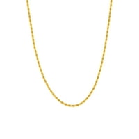 Američka čelična zlatna ogrlica od nehrđajućeg čelika, ogrlica za konopce, 18