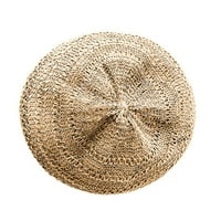 Proljetno-ljetni šešir-beretka vintage šešir s izrezima za slobodno vrijeme, pleteni putni Casual umjetnički šešir
