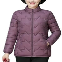 Ženski topli kaput s uspravnim ovratnikom ženska lagana gornja odjeća s džepovima vanjske elastične manšete jednobojne