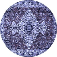 Tradicionalne prostirke za sobe u obliku okrugle perzijske plave boje, promjera 8 inča