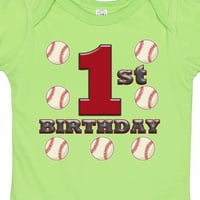 Originalni poklon za Bejzbol za prvi rođendan, dječački bodi