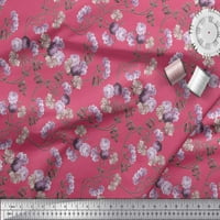 Soimoi Moss Georgette tkanina Listovi i božur cvjetni dekor tkanina tiskano dvorište široko