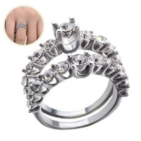 Welling Women prstenovi sjajne fau dragulje pjenušavo geometrijsko ukrašavanje Dekoracije Darova u obliku srca