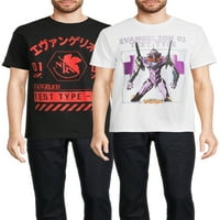 Muške anime majice s uzorkom Od 2 pakiranja, veličine od 3 inča