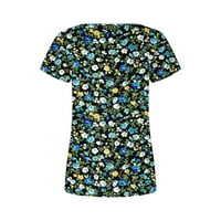 Majice s grafičkim printom za žene majice s grafičkim ležernim dekolteom, Kratki rukav, labavi kroj, majica s
