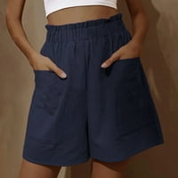 Ženske kratke hlače za trčanje ljetne udobne Ležerne sportske kratke hlače s vezicama za vježbanje s džepovima