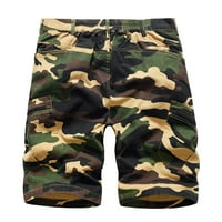 Camo teretni kratke hlače za muškarce ležerne s džepovima s dnom šipka Proširivi pojas Kamuflage vanjske hlače
