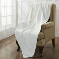 Termo deka za odrasle od pamuka s modernim koncem od bijelog tkanja vafla, Blizanac